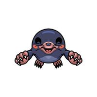 Cute little mole cartoon character vector