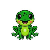 Cute little frog cartoon sitting vector