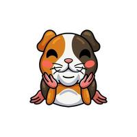 Cute little guinea pig cartoon vector