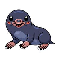 Cute little mole cartoon character vector
