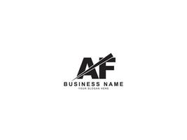 icono del logotipo de la letra af, diseño minimalista de la letra del logotipo de af vector