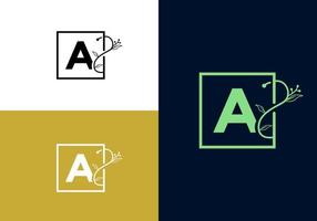 The letter A logo is suitable for salons, boutiques, and more. vector