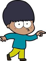 Cartoon boy walking vector