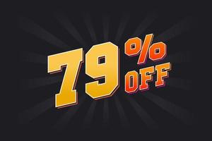 79 Percent off Special Discount Offer. 79 off Sale of advertising campaign vector graphics.