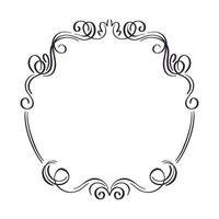 Fantasy vintage ornate border frame, gothic, victorian or baroque retro style decorative design. vector
