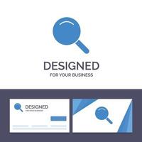 Creative Business Card and Logo template Expanded Search Ui Vector Illustration