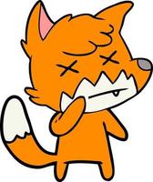 Vector fox character in cartoon style