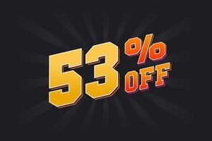 53 Percent off Special Discount Offer. 53 off Sale of advertising campaign vector graphics.