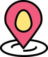 Location Pin Map Easter Business Logo Template Flat Color vector