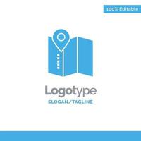 Location Map Service Pin Blue Business Logo Template vector