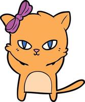 Vector cat character in cartoon style