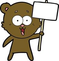 Vector bear character in cartoon style