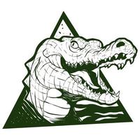 Crocodile mascot logo illustration vector art