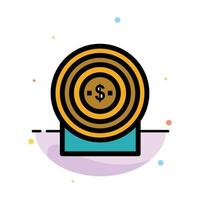 Target Money Achievement Target Abstract Flat Color Icon Template vector