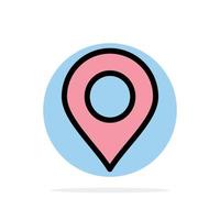 Location Marker Pin Abstract Circle Background Flat color Icon vector