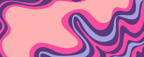 Wave y2k background for retro design. Liquid groovy marble pink background. Purple y2k pattern in modern style pink. Psychedelic retro wave wallpaper vector