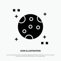 Astronomy Moon Space solid Glyph Icon vector