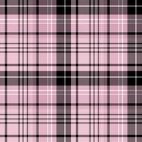 Seamless pattern in light pink, black and white colors for plaid, fabric, textile, clothes, tablecloth and other things. Vector image.