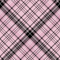Seamless pattern in light pink, black and white colors for plaid, fabric, textile, clothes, tablecloth and other things. Vector image. 2