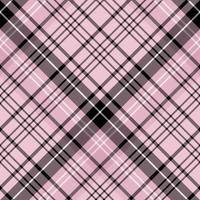 Seamless pattern in light pink, black and white colors for plaid, fabric, textile, clothes, tablecloth and other things. Vector image. 2