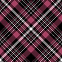 Seamless pattern in bright pink, white and black colors for plaid, fabric, textile, clothes, tablecloth and other things. Vector image. 2