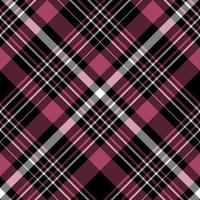 Seamless pattern in bright pink, white and black colors for plaid, fabric, textile, clothes, tablecloth and other things. Vector image. 2