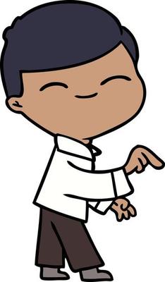 Vector boy character in cartoon style