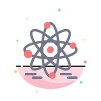 Atom Education Nuclear Abstract Flat Color Icon Template vector