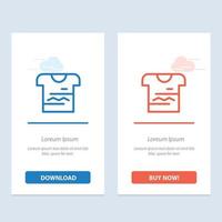 Shirt Tshirt Cloth Uniform  Blue and Red Download and Buy Now web Widget Card Template vector