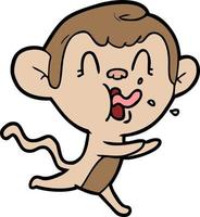 Vector monkey character in cartoon style