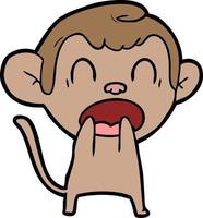 Vector monkey character in cartoon style