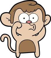 Vector monkey character in cartoon style