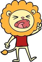 Vector lion character in cartoon style