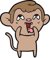 Vector monkey character in cartoon style