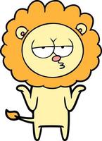 Vector lion character in cartoon style