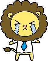 Vector lion character in cartoon style