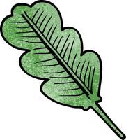 Cartoon green leaf vector