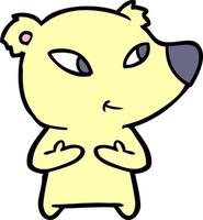 Vector polar bear character in cartoon style