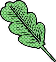 Cartoon green leaf vector