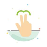 Gestures Hand Mobile Touch Tab Abstract Flat Color Icon Template vector