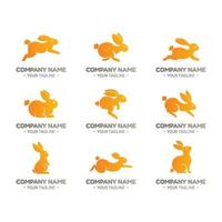 Set of Rabbit Element Logos vector