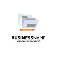 File Folder Date Safe Business Logo Template Flat Color vector