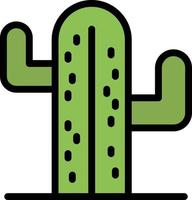 Cactus Usa Plant American Business Logo Template Flat Color vector