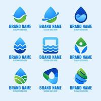 Water Logo Set Collection vector