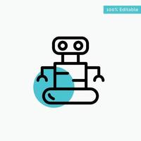 Exoskeleton Robot Space turquoise highlight circle point Vector icon