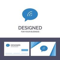 Creative Business Card and Logo template Message Chat Chatting Sand Vector Illustration