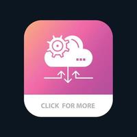 Cloud Setting Gear Arrow Mobile App Icon Design vector