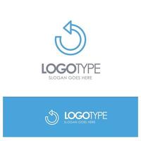 Refresh Reload Rotate Repeat Blue Outline Logo Place for Tagline vector