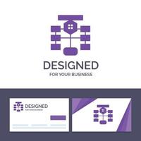 Creative Business Card and Logo template Flowchart Flow Chart Data Database Vector Illustration