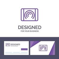 Creative Business Card and Logo template Interaction User Touch Interface Vector Illustration